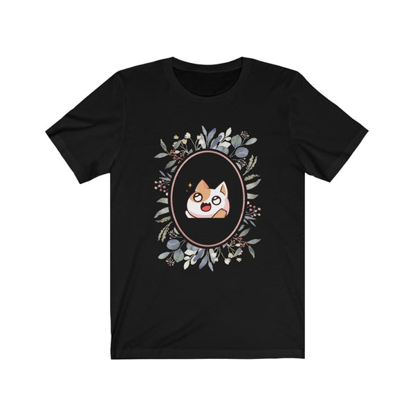 Cat shirt cute flower frame