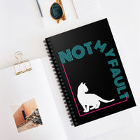 Spiral notebook with cat artwork on cover