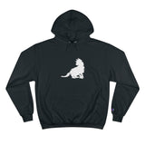 Digital glitch white kitten champion sweatshirt