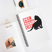 Kitten silhouette cat art notebook