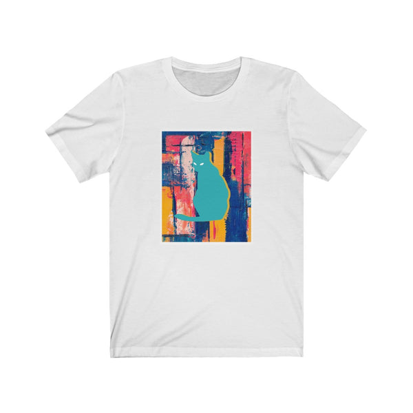Cat shirt with painting background
