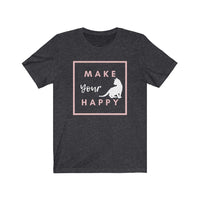 cute cat t-shirt- pink box white kitten