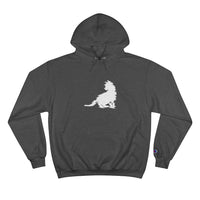 Visual glitch of white kitten champion hoodie