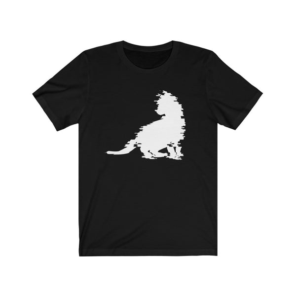 Cat shirt with glitching image