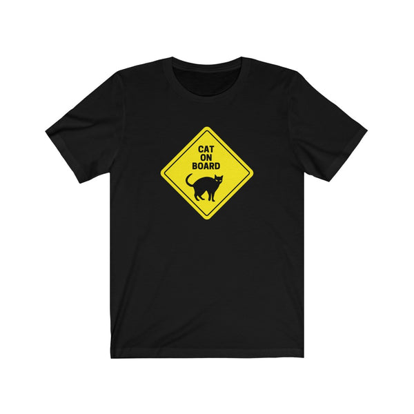 Cat shirt cat on board sign