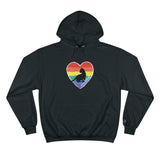 pride month pride week champion hoodie with heart shaped design 