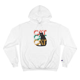 Cat hoodie with puma panther design retro vintage lettering