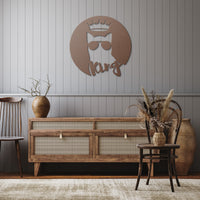 Home Decor for Cat lovers- cat in crown and sunglasses