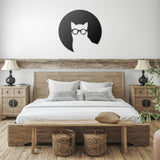 Metal Wall Art | Cat Wearing Glasses