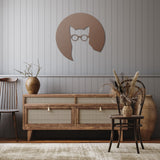 Metal Wall Art | Cat Wearing Glasses