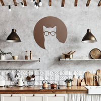 Metal Wall Art | Cat Wearing Glasses