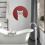 Metal Wall Art | Cat Wearing Glasses