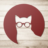 Metal Wall Art | Cat Wearing Glasses