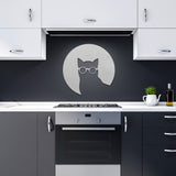 Metal Wall Art | Cat Wearing Glasses