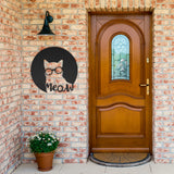 Metal Wall Art | Wonky Glasses Cat