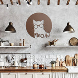 Metal Wall Art | Wonky Glasses Cat