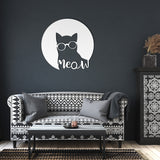 Metal Wall Art | Wonky Glasses Cat
