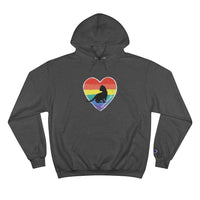 Lgbtq pride heart flag and cat love