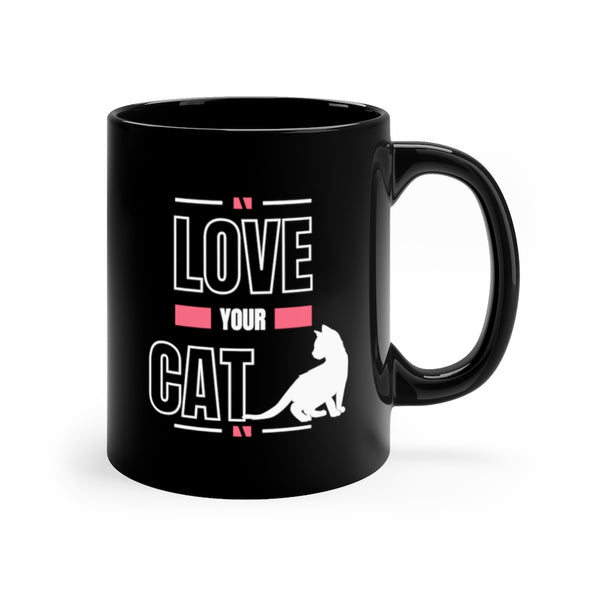 Cute Cat coffee mug with white kitten 