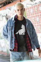Glitch distortion cat t-shirt graphic tee