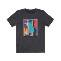 cat shirt with paint background
