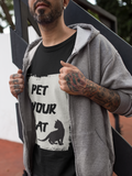 Cool graphic t-shirt of kitten with painted background