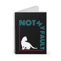 Retro style Spiral notebook design with white kitten