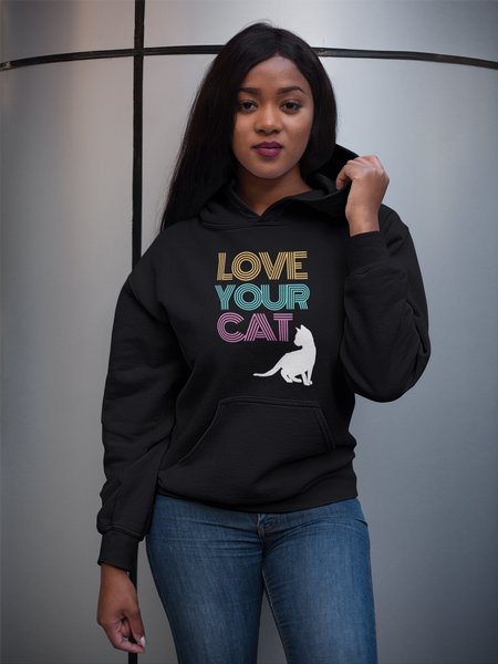 Love Your Cat Funny Cute Unisex Champion Hoodie