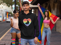 pride parade sweatshirt hoodie with cat design