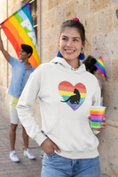 cat themed champion hoodie for lgbtq gay pride