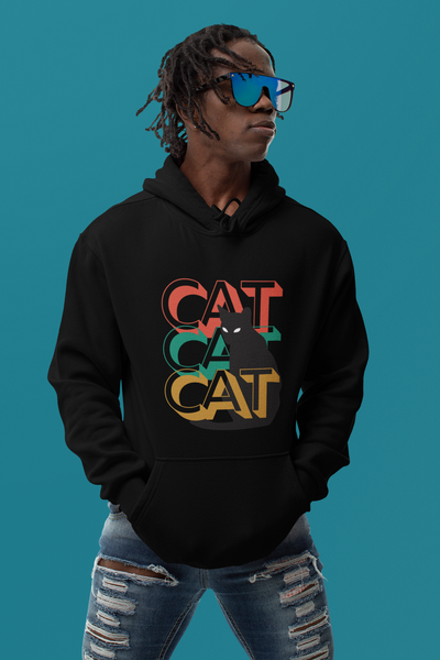 cat hoodie champion brand vintage retro style text black silhouette of puma panther