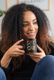 Cool mug for coffee with puma panther leopard silhouette