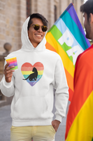 gay pride cat lovers rainbow heart sweatshirt