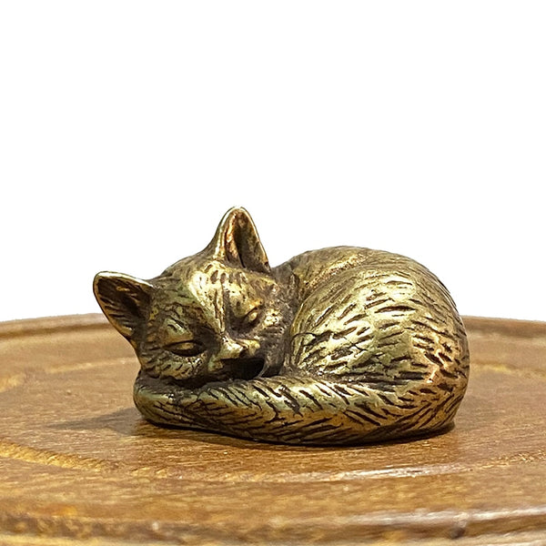 Vintage Brass Cat Miniature Figurine – fabled.cat
