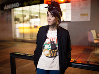 Cool cat t-shirt night time